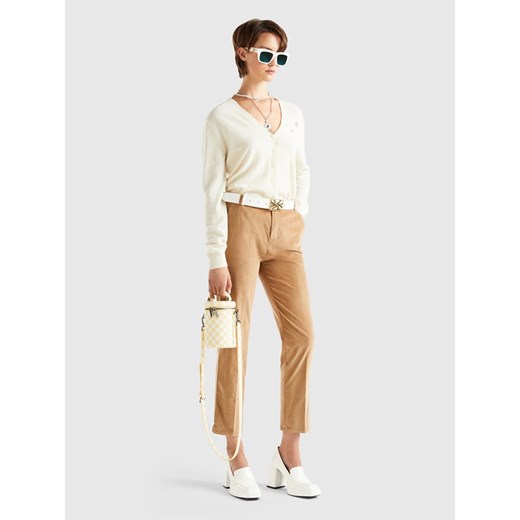 Benetton Spodnie chino w kolorze beżowym W46 okazyjna cena Limango Polska