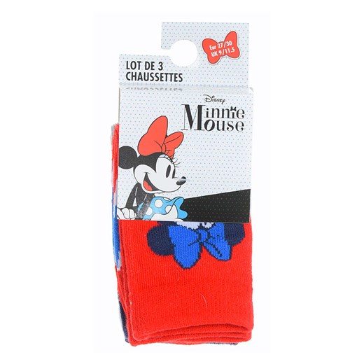 Disney Minnie Mouse Skarpety (3 pary) &quot;Minnie&quot; w kolorze 23-26 wyprzedaż Limango Polska