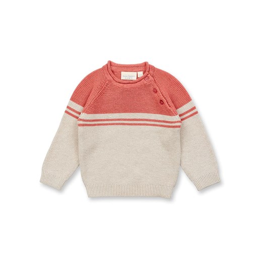 Sense Organics Sweter &quot;Victor&quot; w kolorze beżowo-czerwonym ze sklepu Limango Polska w kategorii Bluzy i swetry - zdjęcie 177804836