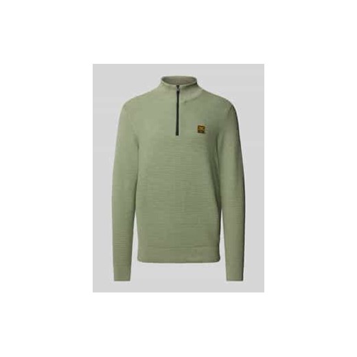 Sweter z dzianiny z detalem z logo ze sklepu Peek&Cloppenburg  w kategorii Swetry męskie - zdjęcie 177805918