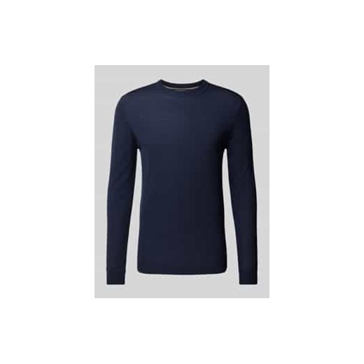 Sweter z dzianiny z okrągłym dekoltem ze sklepu Peek&Cloppenburg  w kategorii Swetry męskie - zdjęcie 177806279