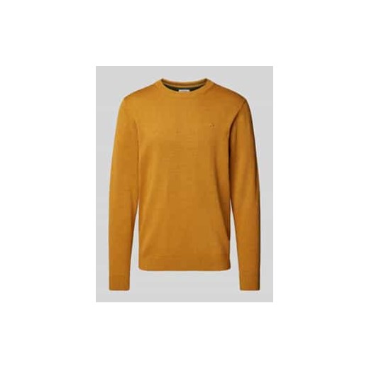 Sweter z dzianiny o kroju regular fit z oddychającej,miękkiej bawełny ze sklepu Peek&Cloppenburg  w kategorii Swetry męskie - zdjęcie 177806386