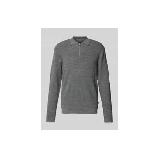 Sweter z dzianiny z kołnierzykiem polo ze sklepu Peek&Cloppenburg  w kategorii Swetry męskie - zdjęcie 177806625