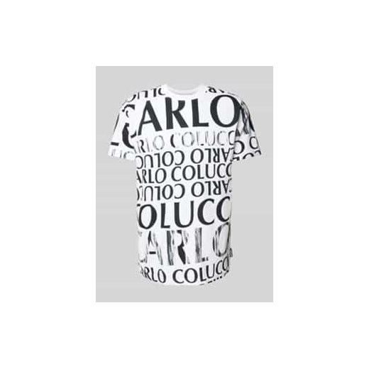 T-shirt z prążkowanym okrągłym dekoltem ze sklepu Peek&Cloppenburg  w kategorii T-shirty męskie - zdjęcie 177806685