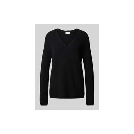 Sweter z dzianiny o kroju regular fit z dekoltem w serek i raglanowymi rękawami ze sklepu Peek&Cloppenburg  w kategorii Swetry damskie - zdjęcie 177806946