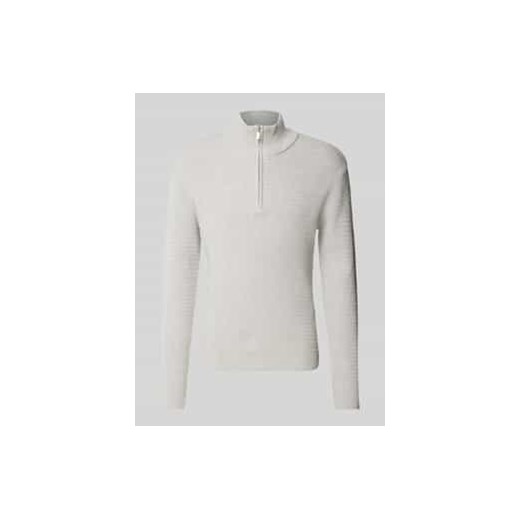 Sweter z dzianiny ze stójką model ‘THEO’ Selected Homme M promocyjna cena Peek&Cloppenburg