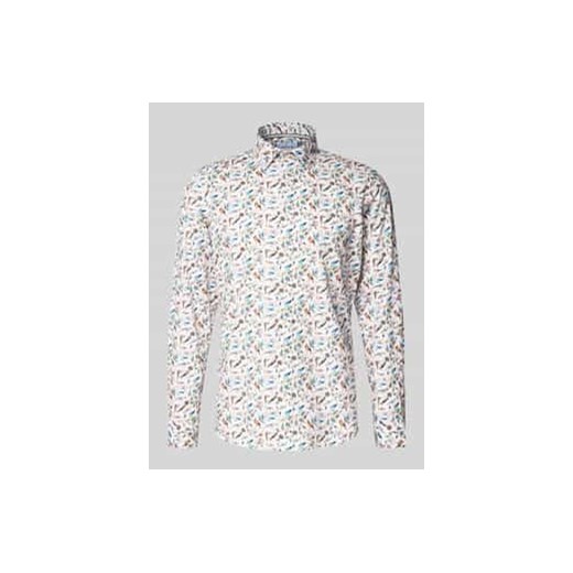 Koszula biznesowa o kroju regular fit z kołnierzykiem typu kent ze sklepu Peek&Cloppenburg  w kategorii Koszule męskie - zdjęcie 177807195