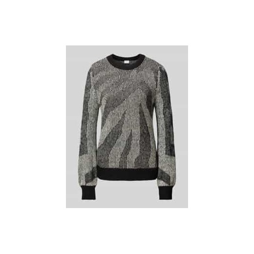 Sweter z dzianiny z prążkowanymi wykończeniami model ‘PINNA’ ze sklepu Peek&Cloppenburg  w kategorii Swetry damskie - zdjęcie 177807429