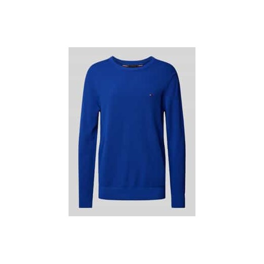 Sweter z dzianiny z wyhaftowanym logo ze sklepu Peek&Cloppenburg  w kategorii Swetry męskie - zdjęcie 177807498
