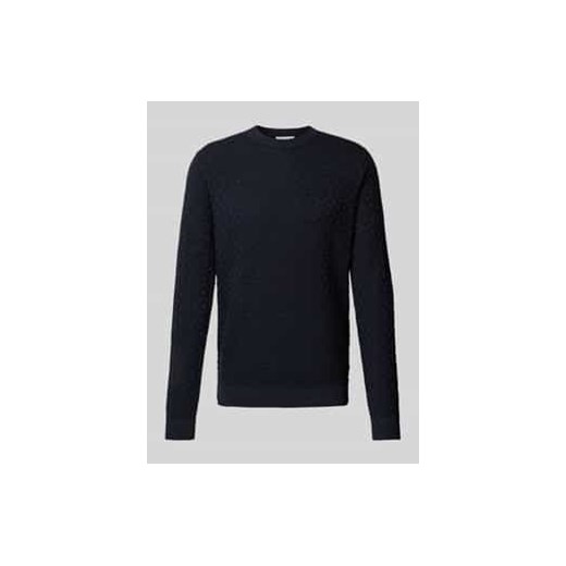 Sweter z dzianiny z fakturowanym wzorem model ‘KALLE’ ze sklepu Peek&Cloppenburg  w kategorii Swetry męskie - zdjęcie 177807739