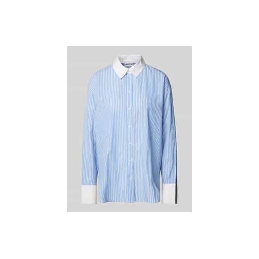 Bluzka koszulowa o kroju relaxed fit z czystej bawełny ekologicznej ze sklepu Peek&Cloppenburg  w kategorii Koszule damskie - zdjęcie 177807745