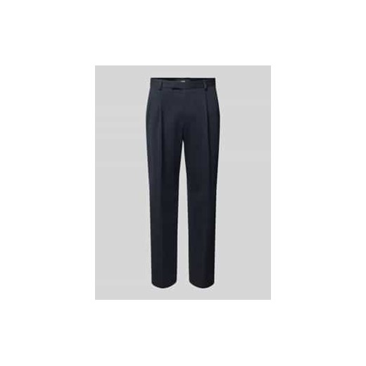 Spodnie do garnituru o kroju tapered fit z zakładkami w pasie model ‘Servo’ ze sklepu Peek&Cloppenburg  w kategorii Spodnie męskie - zdjęcie 177807808