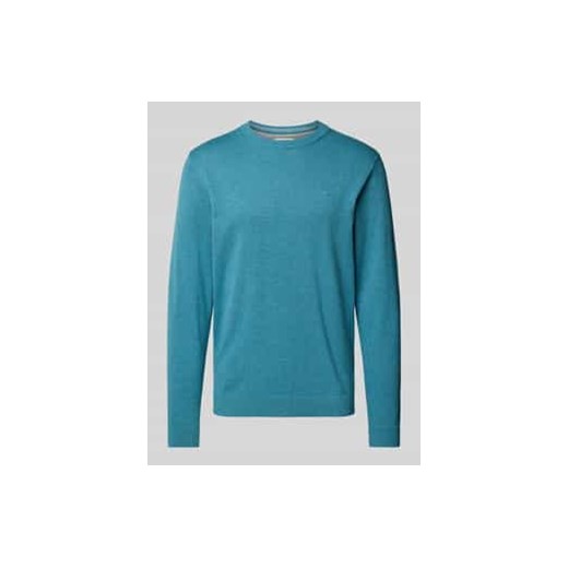 Sweter z dzianiny o kroju regular fit z oddychającej,miękkiej bawełny ze sklepu Peek&Cloppenburg  w kategorii Swetry męskie - zdjęcie 177808039