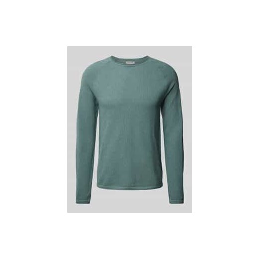 Sweter z dzianiny z okrągłym dekoltem model ‘HILL’ ze sklepu Peek&Cloppenburg  w kategorii Swetry męskie - zdjęcie 177808097