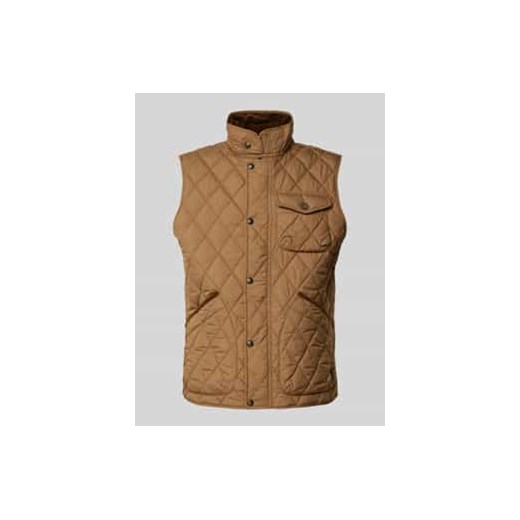 Kamizelka pikowana o kroju regular fit ze stójką model ‘BEATON’ ze sklepu Peek&Cloppenburg  w kategorii Kamizelki męskie - zdjęcie 177808325