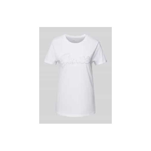 T-shirt z wiskozy z obszyciem kamieniami stras ze sklepu Peek&Cloppenburg  w kategorii Bluzki damskie - zdjęcie 177808336