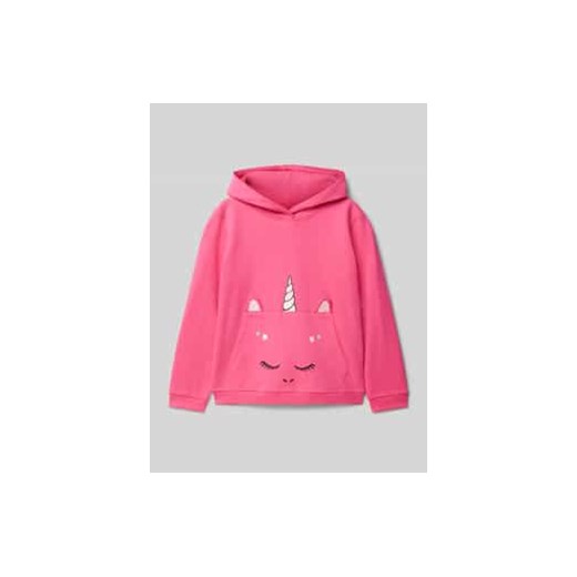 Bluza z kapturem o luźnym kroju z kieszenią kangurką ze sklepu Peek&Cloppenburg  w kategorii Bluzy dziewczęce - zdjęcie 177808445