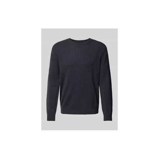 Sweter z dzianiny z kaszmiru z okrągłym dekoltem ze sklepu Peek&Cloppenburg  w kategorii Swetry męskie - zdjęcie 177808617