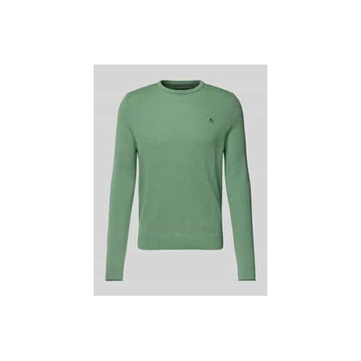 Sweter z dzianiny z wyhaftowanym logo ze sklepu Peek&Cloppenburg  w kategorii Swetry męskie - zdjęcie 177808627