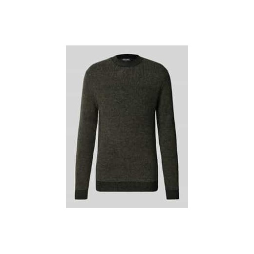 Sweter z dzianiny z okrągłym dekoltem ze sklepu Peek&Cloppenburg  w kategorii Swetry męskie - zdjęcie 177808715