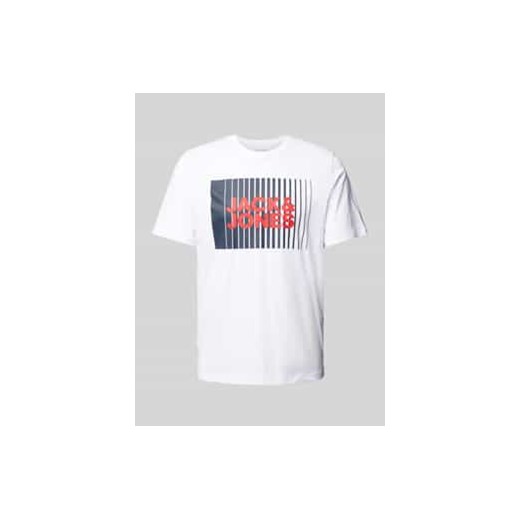 T-shirt z nadrukiem z logo model ‘CORP’ ze sklepu Peek&Cloppenburg  w kategorii T-shirty męskie - zdjęcie 177808857