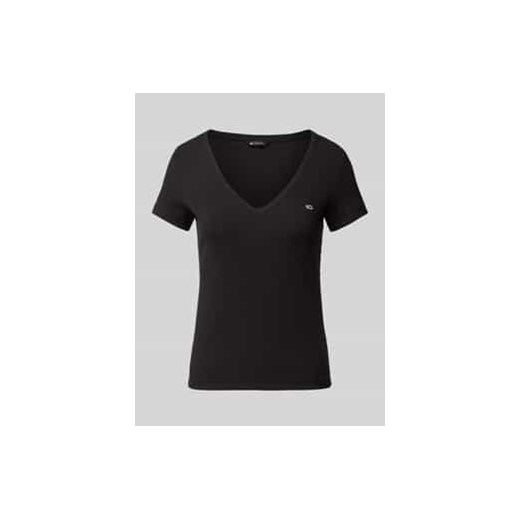 T-shirt o kroju Slim Fit z dekoltem w serek ze sklepu Peek&Cloppenburg  w kategorii Bluzki damskie - zdjęcie 177808926