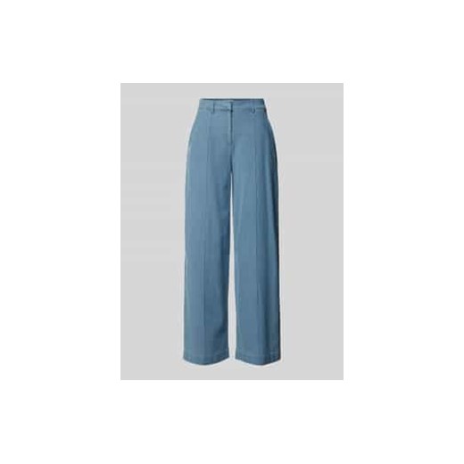 Jeansy z szeroką nogawką i ozdobnymi szwami model ‘KATE’ ze sklepu Peek&Cloppenburg  w kategorii Jeansy damskie - zdjęcie 177809208