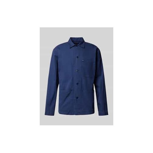 Koszula jeansowa o kroju regular fit z detalem z logo model ‘OSBAR’ ze sklepu Peek&Cloppenburg  w kategorii Koszule męskie - zdjęcie 177809209