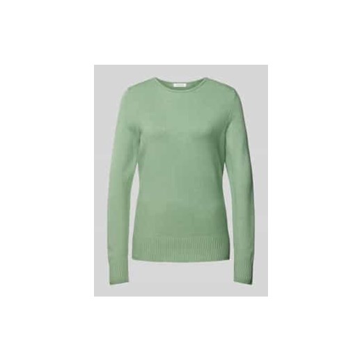 Sweter z dzianiny z prążkowanymi wykończeniami ze sklepu Peek&Cloppenburg  w kategorii Swetry damskie - zdjęcie 177809358