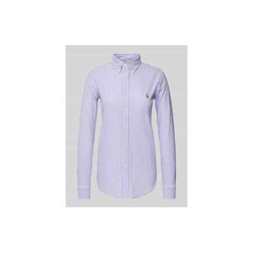Bluzka koszulowa o kroju regular fit z wyhaftowanym logo ze sklepu Peek&Cloppenburg  w kategorii Koszule damskie - zdjęcie 177809377