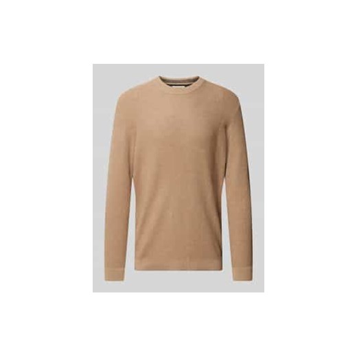 Sweter z dzianiny o kroju regular fit z oddychającej,miękkiej bawełny ze sklepu Peek&Cloppenburg  w kategorii Swetry męskie - zdjęcie 177809575