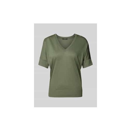 T-shirt z prążkowanymi wykończeniami ze sklepu Peek&Cloppenburg  w kategorii Bluzki damskie - zdjęcie 177809667