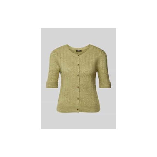 Kurtka z dzianiny z rękawem o dł. 1/2 i ściegiem warkoczowym ze sklepu Peek&Cloppenburg  w kategorii Bluzki damskie - zdjęcie 177809725