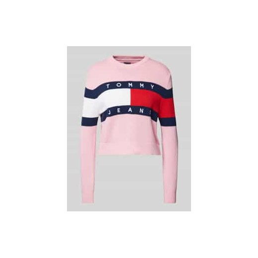 Sweter z dzianiny z detalem z logo model ‘CENTER FLAG’ ze sklepu Peek&Cloppenburg  w kategorii Swetry damskie - zdjęcie 177809776