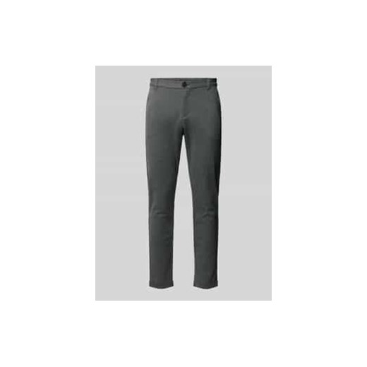 Spodnie materiałowe o skróconym kroju slim fit ze sklepu Peek&Cloppenburg  w kategorii Spodnie męskie - zdjęcie 177809825