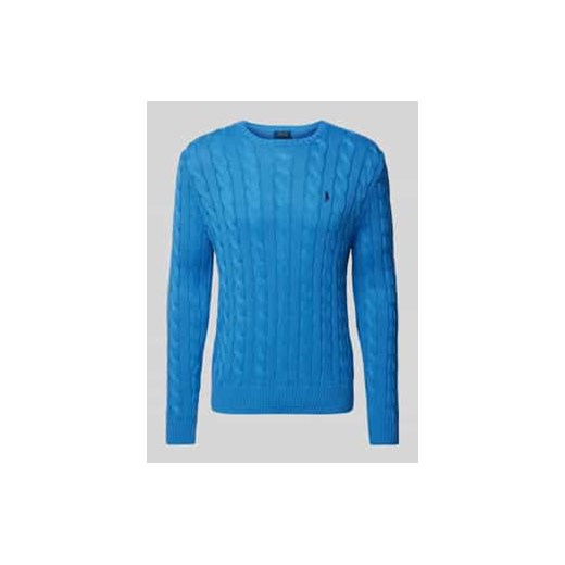 Sweter z dzianiny z prążkowanymi wykończeniami model ‘DRIVER’ ze sklepu Peek&Cloppenburg  w kategorii Swetry męskie - zdjęcie 177810226