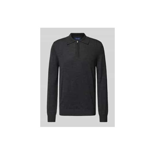 Sweter z dzianiny z krótkim zamkiem błyskawicznym ze sklepu Peek&Cloppenburg  w kategorii Swetry męskie - zdjęcie 177810247