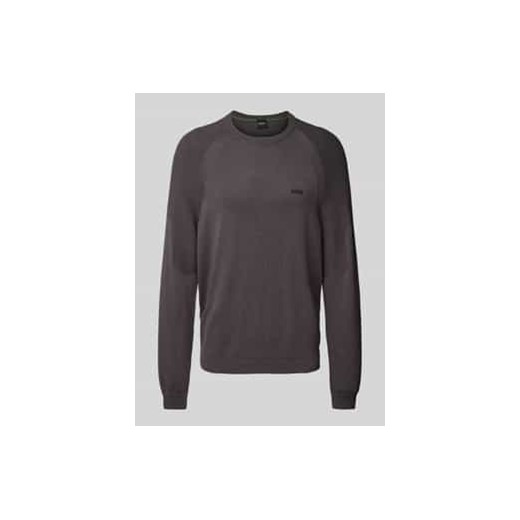 Sweter z dzianiny z prążkowanymi wykończeniami ze sklepu Peek&Cloppenburg  w kategorii Swetry męskie - zdjęcie 177810348