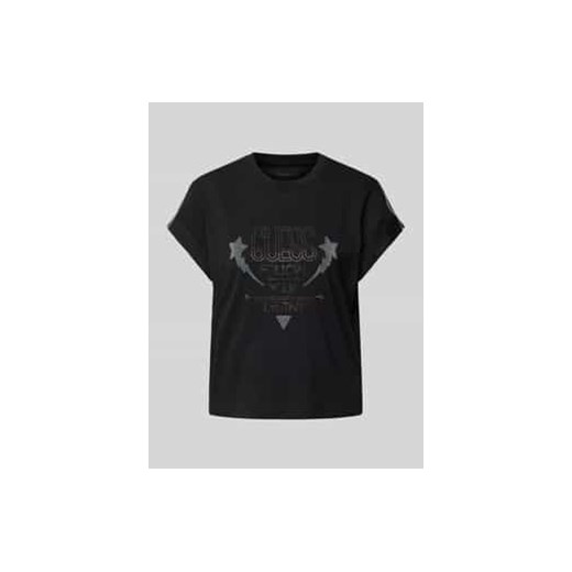 T-shirt z detalem z logo ze sklepu Peek&Cloppenburg  w kategorii Bluzki damskie - zdjęcie 177810546