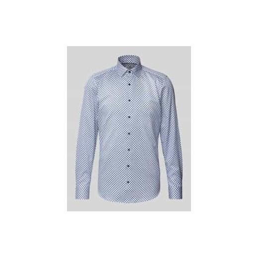 Koszula biznesowa o kroju body fit z kołnierzykiem typu kent  model ‘New York'’ ze sklepu Peek&Cloppenburg  w kategorii Koszule męskie - zdjęcie 177810549