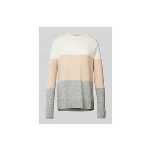 Sweter z dzianiny o kroju regular fit z bawełny w stylu Colour Blocking ze sklepu Peek&Cloppenburg  w kategorii Swetry damskie - zdjęcie 177810776