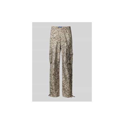 Spodnie cargo o kroju baggy fit z aplikacją ze sklepu Peek&Cloppenburg  w kategorii Spodnie męskie - zdjęcie 177810856