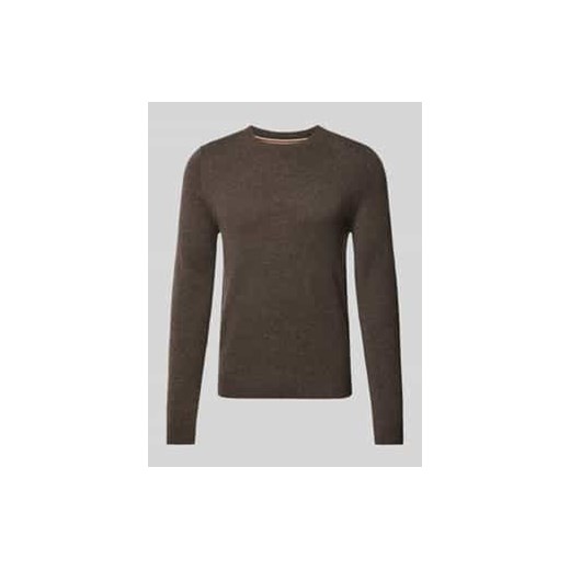 Sweter z dzianiny z okrągłym dekoltem ze sklepu Peek&Cloppenburg  w kategorii Swetry męskie - zdjęcie 177810915