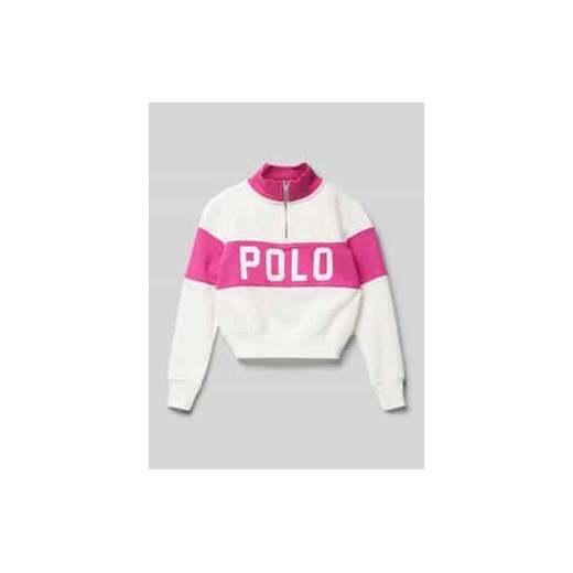 Bluza krótka z nadrukiem z logo ze sklepu Peek&Cloppenburg  w kategorii Bluzy dziewczęce - zdjęcie 177811516