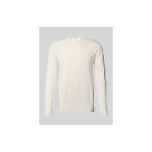 Sweter z dzianiny z dodatkiem wełny i okrągłym dekoltem ze sklepu Peek&Cloppenburg  w kategorii Swetry męskie - zdjęcie 177811535