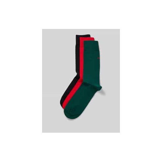 Skarpety z wyhaftowanym logo w zestawie 3 szt. ze sklepu Peek&Cloppenburg  w kategorii Skarpetki męskie - zdjęcie 177811698