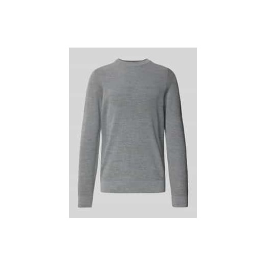 Sweter z dzianiny z detalem z logo model ‘ROY’ ze sklepu Peek&Cloppenburg  w kategorii Swetry męskie - zdjęcie 177811989