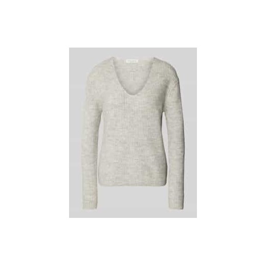 Sweter z dzianiny z dekoltem w serek ze sklepu Peek&Cloppenburg  w kategorii Swetry damskie - zdjęcie 177812385