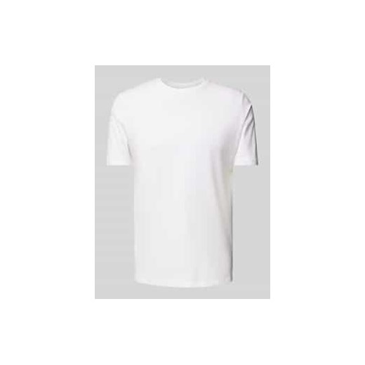 T-shirt z prążkowanym okrągłym dekoltem ze sklepu Peek&Cloppenburg  w kategorii T-shirty męskie - zdjęcie 177812408