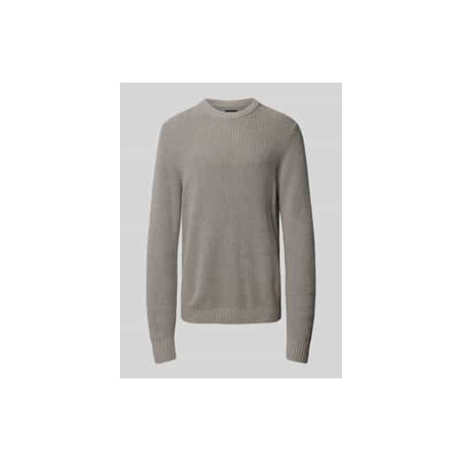 Sweter z dzianiny z okrągłym dekoltem ze sklepu Peek&Cloppenburg  w kategorii Swetry męskie - zdjęcie 177812427